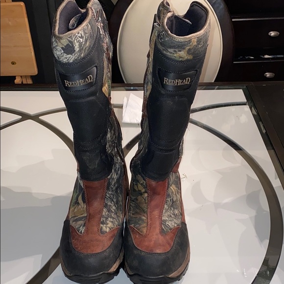 redhead zip up boots